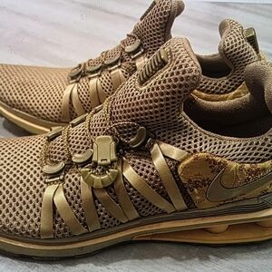 Nike Brown and Gold Sneakers